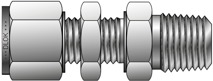 Male Bulkhead Connector NPT (For Metric Tube)